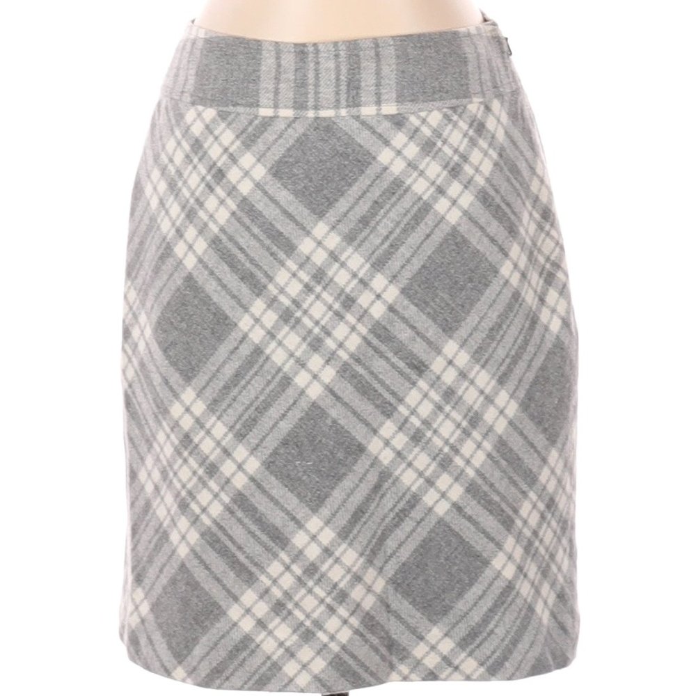 Preppy Talbots Women Gray Wool Pencil Skirt Size 6